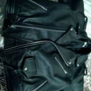 100% Leather biker jacket